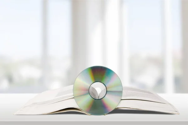 Open Book Disc Wisdom Learning Concept — Stock Photo, Image