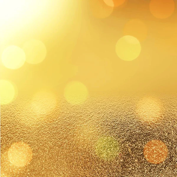 Abstrato Fundo Amarelo Com Luzes Bokeh — Fotografia de Stock