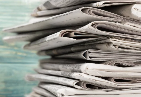 Pile Newspapers Background Close View — Stock Photo, Image