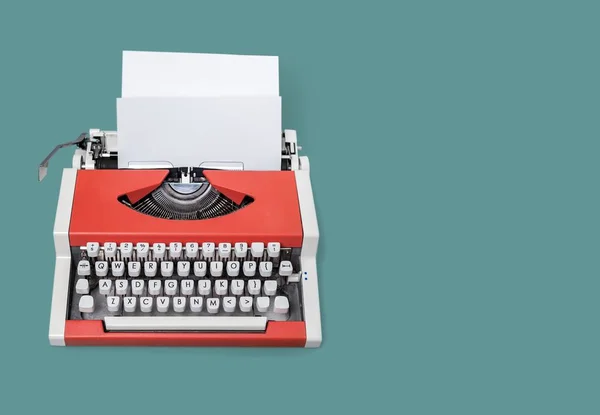 Máquina Escrever Moda Antiga Retro Velho Typescript Segundo Plano — Fotografia de Stock