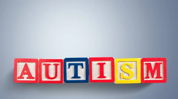 Autismo Letras Bloques Brillantes — Foto de Stock