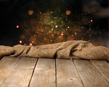 çuval bezi doku ahşap tablo