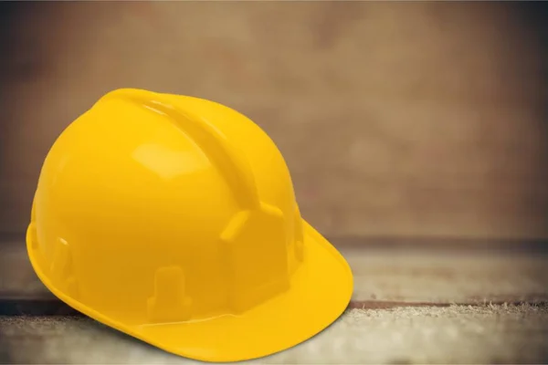 Yellow hard hat  isolated on background