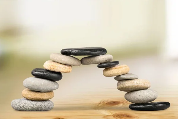 Gray Pebble Stones Blurred Background — Stock Photo, Image
