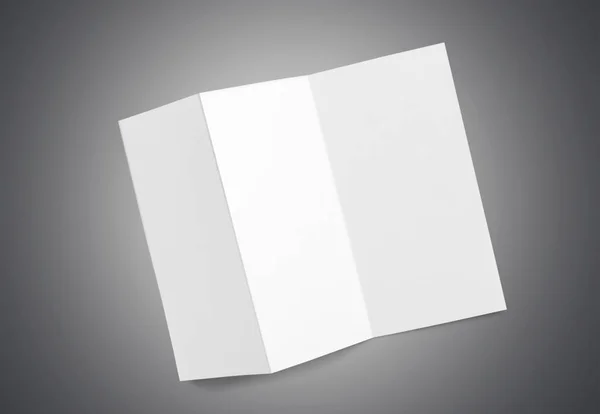 Witte Blanco Papier Grijze Achtergrond — Stockfoto