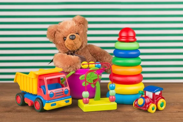 Kinderspielzeug Kollektion Nahsicht — Stockfoto