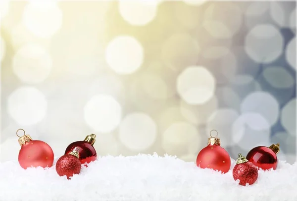 Pelotas de Navidad brillantes rojas — Foto de Stock