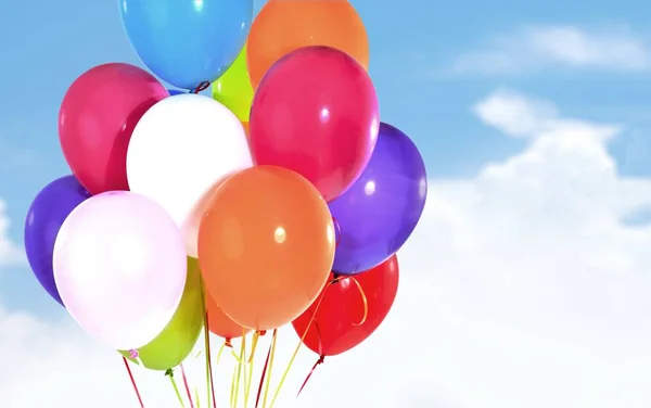 Ett Gäng Färgglada Ballonger Bakgrunden — Stockfoto