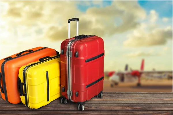 Beautiful Colorful Suitcases Background — Stock Photo, Image
