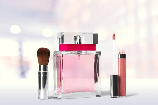 Aromatische Fles Van Parfums Cosmetica Tafel — Stockfoto