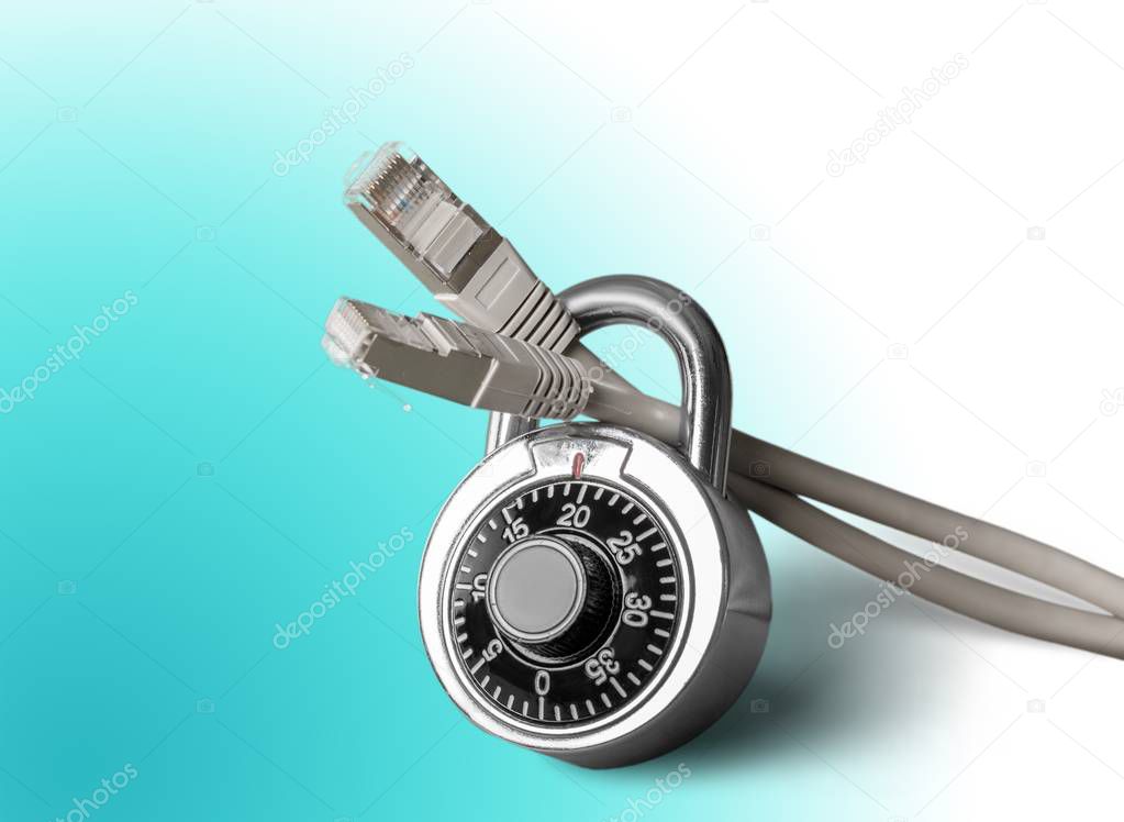 Lock and network cable
