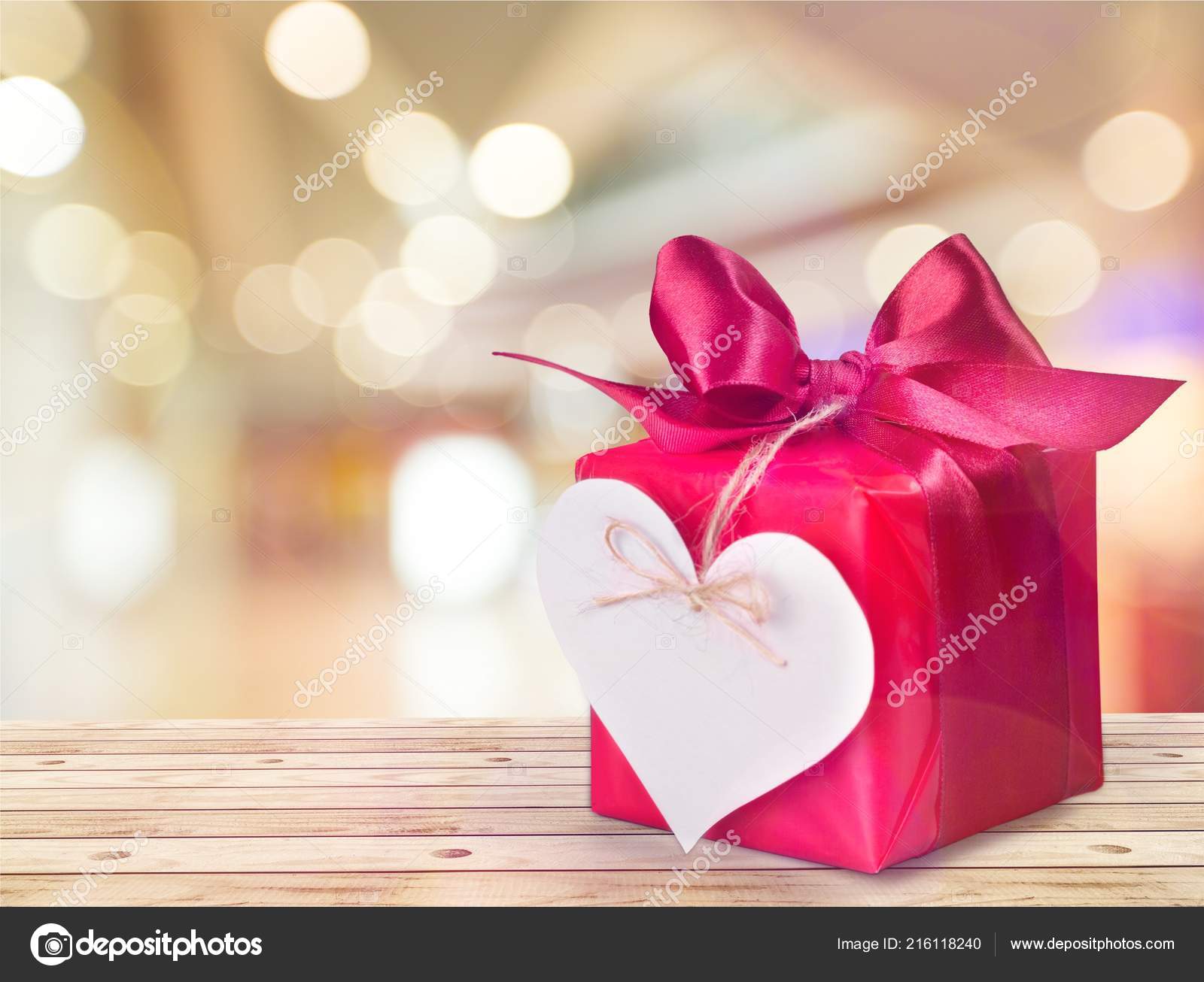 Cute Gift Box Ribbon Bow Stock Photo by ©billiondigital 216118240