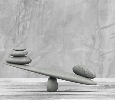 Zen bazalt taş zemin üzerine