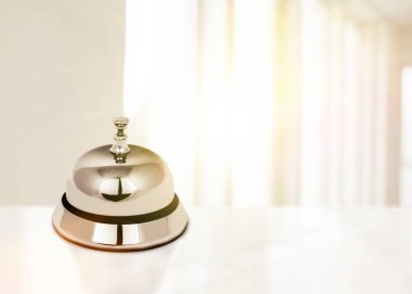Resepsiyon hizmeti Resepsiyon bell üzerinde arka plan bulanık