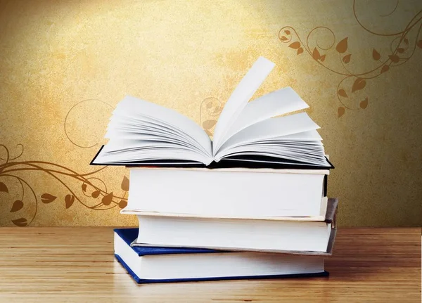 stock image Big stack of books isolated on  background 