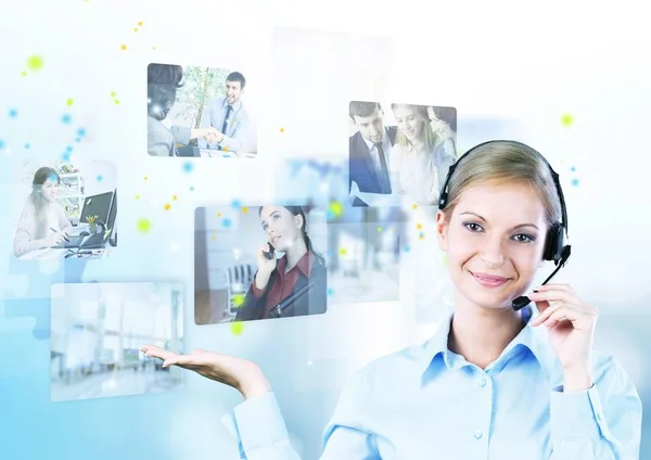 Betreiber Von Call Center — Stockfoto