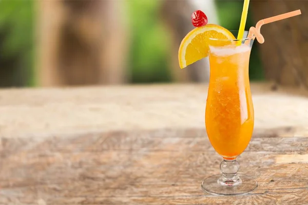 Orange Alcohol Cocktail Isolated Background — Stock Photo, Image