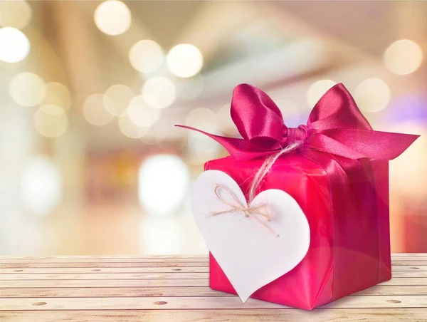 Cute Gift Box Ribbon Bow — Stock Photo, Image