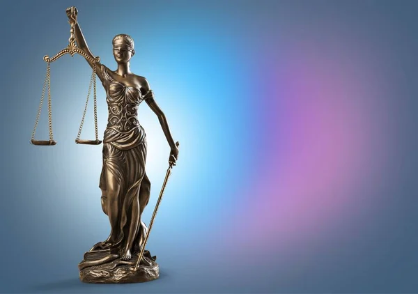 Primer Plano Una Escultura Temis Diosa Mitológica Griega Símbolo Justicia — Foto de Stock