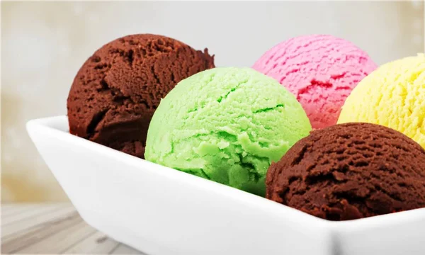 Varias Bolas Helado Fondo — Foto de Stock