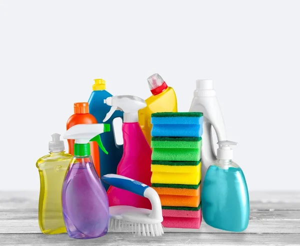 Bright New Cleaning Supplies Home — Stock Photo, Image