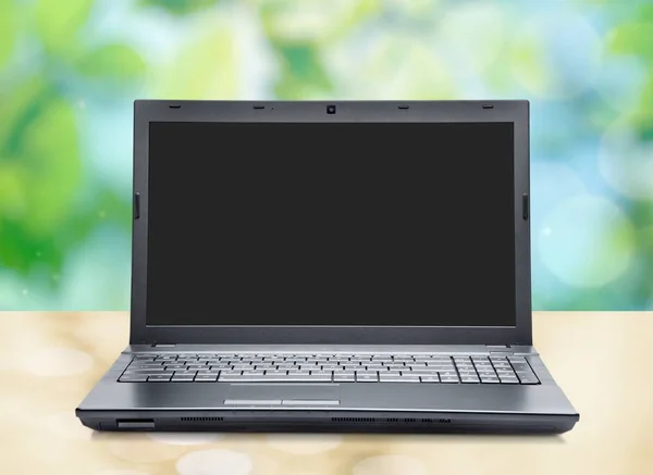 Laptop Mit Leerem Bildschirm Isoliert Auf Dem Hintergrund — Stockfoto