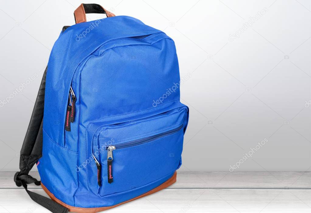 Blue school bag