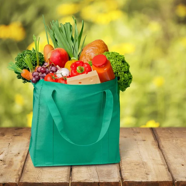 Einkaufstasche Mit Frischem Gemüse Gesundem Essen — Stockfoto