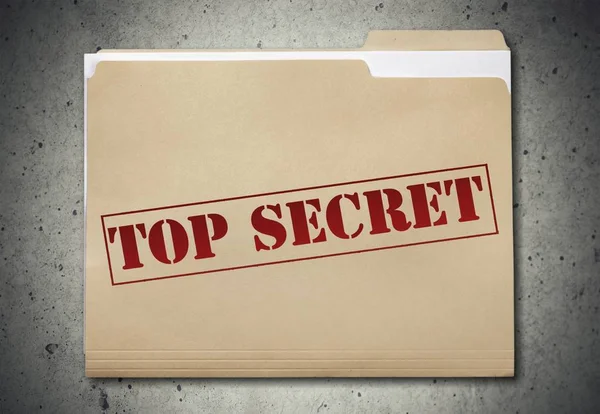 Folder z wyblakłe słowa Top Secret — Zdjęcie stockowe