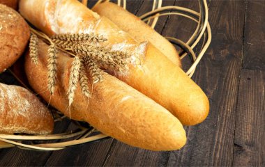 Fırın ekmek, ekmek backgorund üzerinde loafs