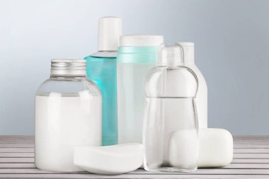 Losyonları ve kremleri, kozmetik, güzellik ve cilt bakımı ile şişe