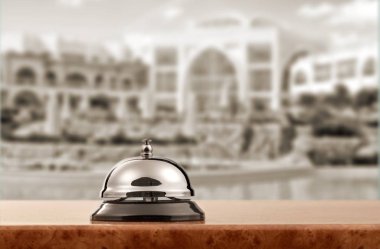 Resepsiyon hizmeti Resepsiyon bell üzerinde arka plan bulanık