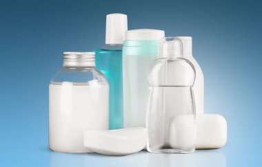 Losyonları ve kremleri, kozmetik, güzellik ve cilt bakımı ile şişe