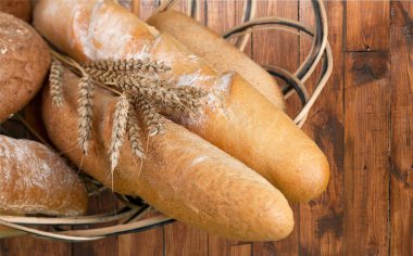 Fırın ekmek, ekmek backgorund üzerinde loafs