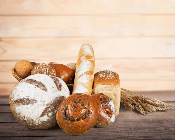 Brood Van Bakkerij Loafs Brood Backgorund — Stockfoto