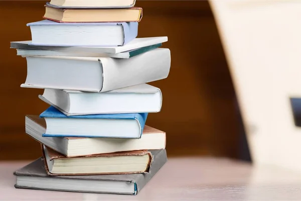 Bücherstapel Bildung Und Lernhintergrund — Stockfoto