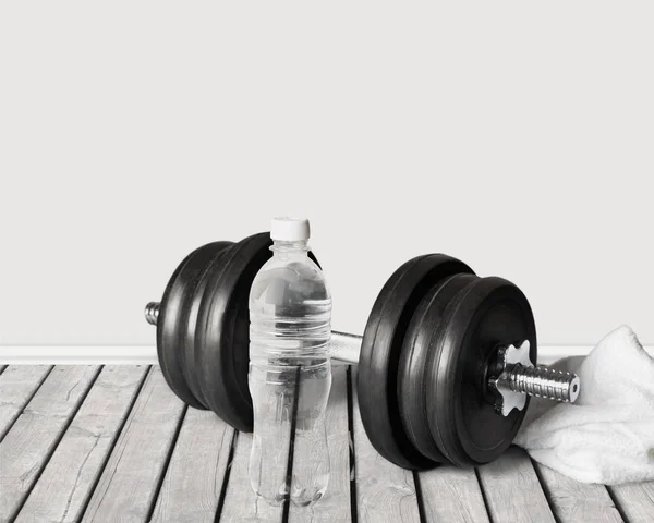 Cast iron dumbbell — Stock Photo, Image