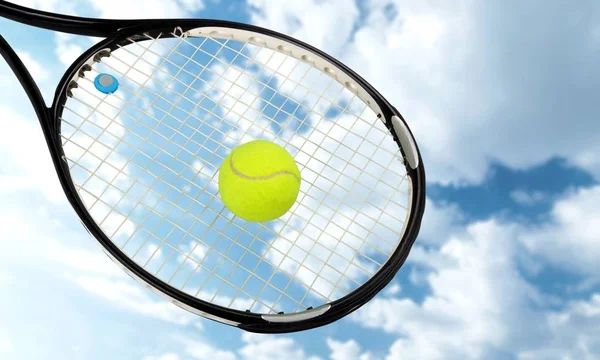 Tennis Isolated Ball Tennis Racket Sport Equipment — Stock Photo, Image