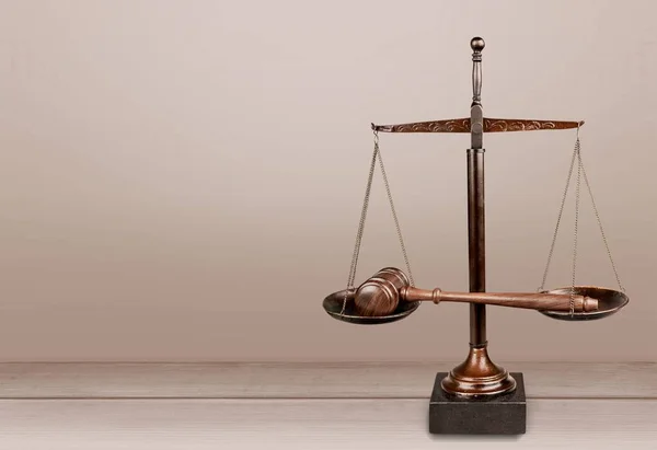 Close Van Een Sculptuur Van Themis Hamer Symbool Van Justitie — Stockfoto