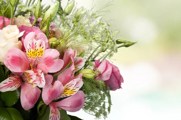 Prachtige Lentebloemen Romantische Boeket — Stockfoto