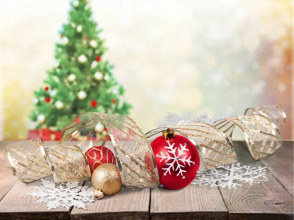 Mooie Kerstballen Feestelijke Achtergrond — Stockfoto