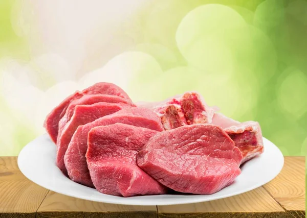 Válogatott Friss Nyers Hús Steak Főzés Háttér — Stock Fotó