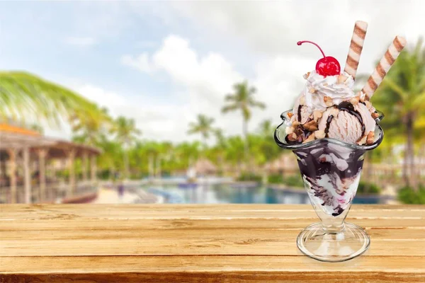 Geassorteerde Ijsballen Zomerdessert — Stockfoto