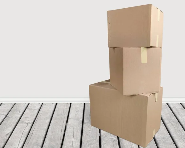 Cardboard Boxes Room Move Out Concept — Stock Photo, Image