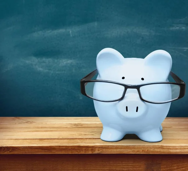 Piggy Bank Szemüveget Beruházási Koncepció — Stock Fotó