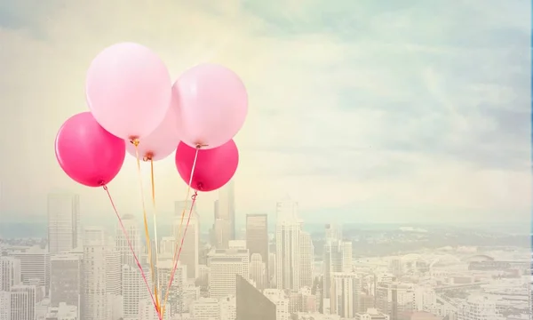 Bunch of pink balloons, party decoration