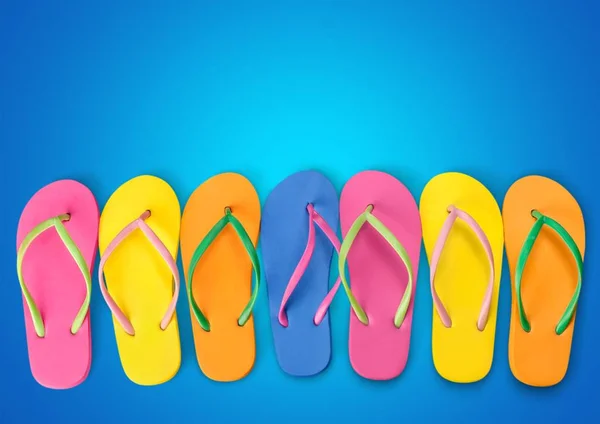 Chanclas Verano Sobre Fondo — Foto de Stock