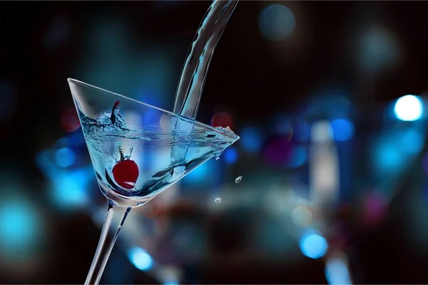 Martini Cocktail Aus Glas Großaufnahme — Stockfoto