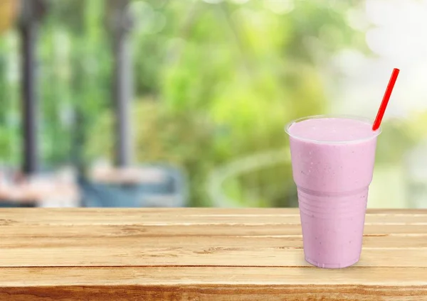 Välsmakande Milkshake Fruktig Yoghurt — Stockfoto