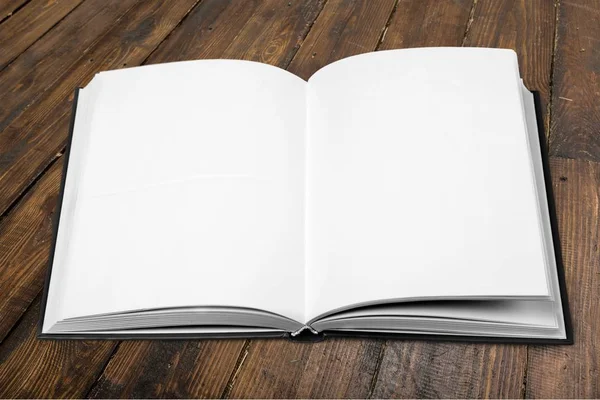 Livro Aberto Com Páginas Brancas Branco — Fotografia de Stock